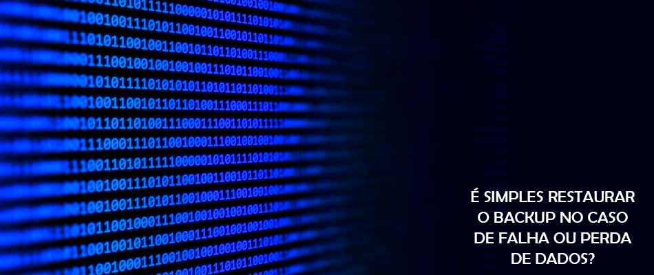 Restaurar o backup no caso de falha ou perda de dados